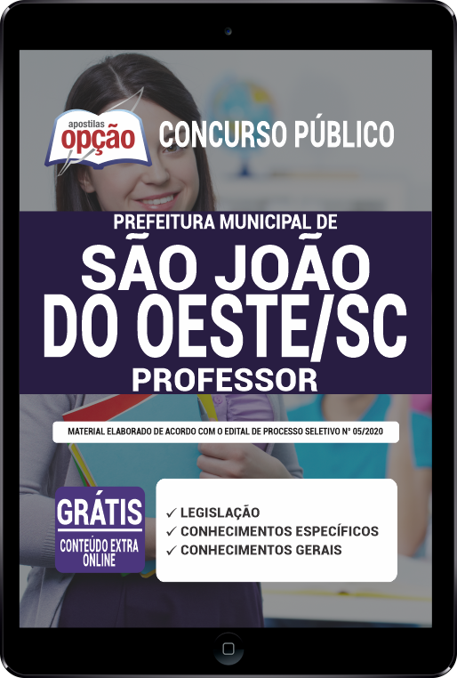 Apostila Prefeitura de São João do Oeste - SC PDF - Professor