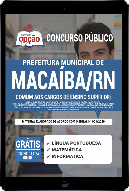 Apostila Prefeitura de Macaíba RN PDF - Cargos de Ensino Superior