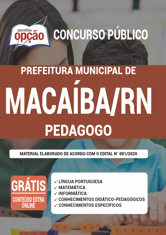 Apostila Prefeitura de Macaíba - RN - Pedagogo