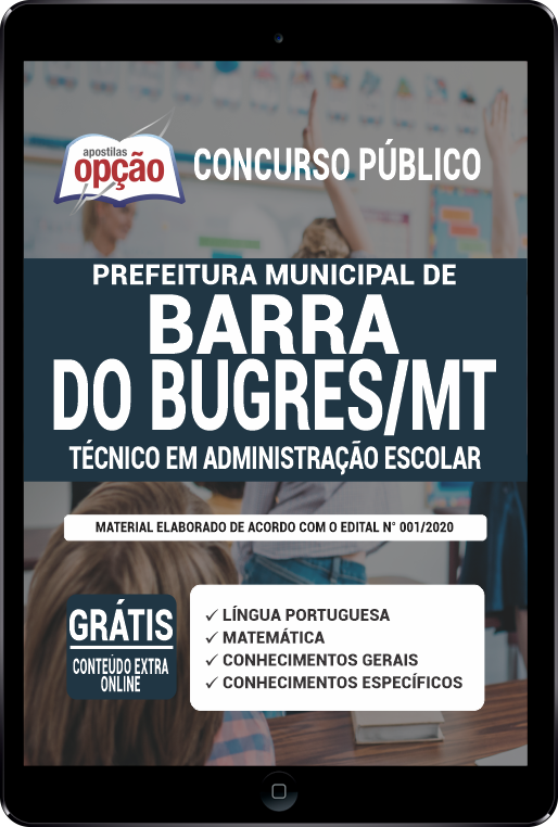 Apostila Prefeitura de Barra do Bugres - MT PDF - Téc Adm Escolar