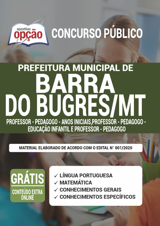 Apostila Prefeitura  Barra do Bugres - MT - Professor - Pedagogo