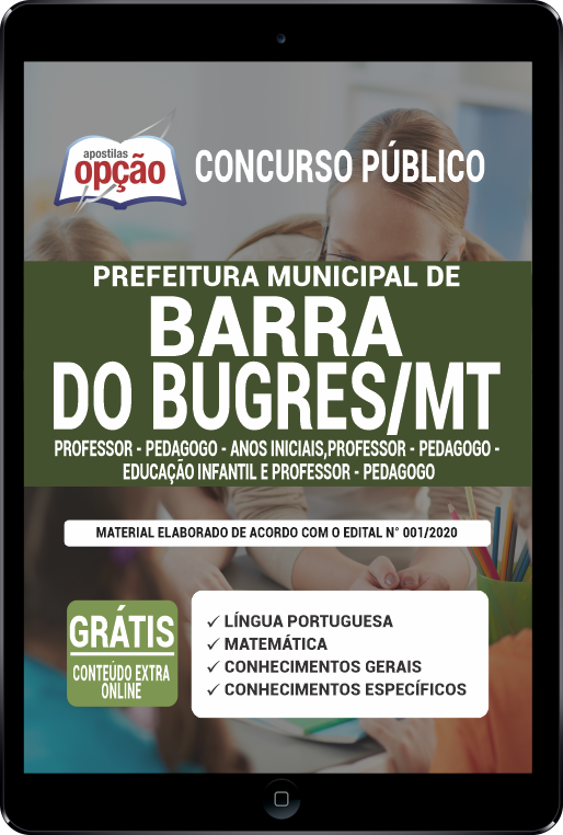 Apostila Prefeitura  Barra do Bugres - MT PDF - Professor - Pedagogo