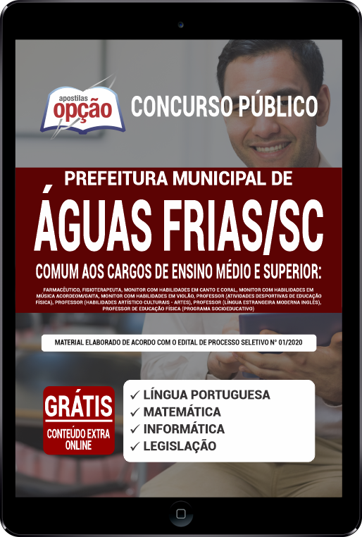 Apostila Prefeitura  Águas Frias SC PDF - Ensino Médio e Superior