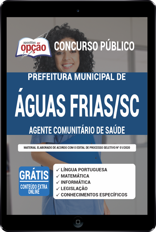 Apostila Prefeitura  Águas Frias SC PDF - Agente Comunitário de Saúde