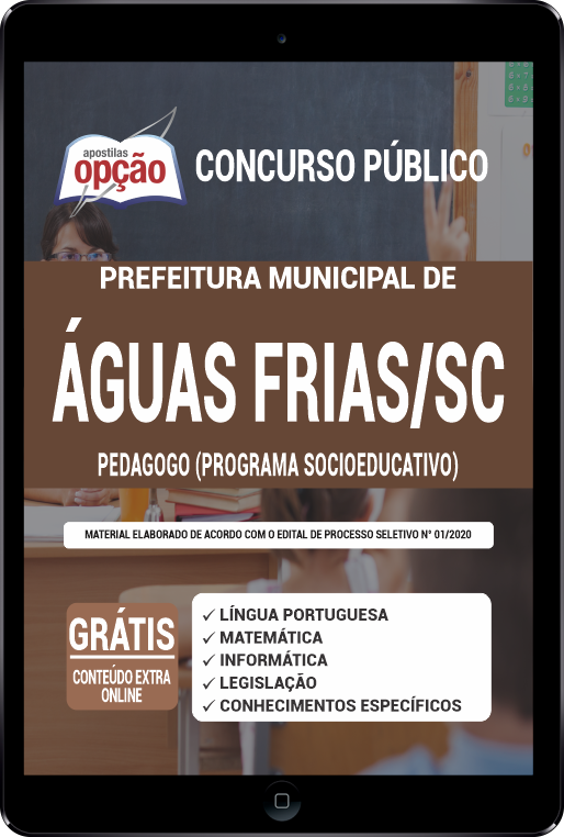 Apostila Prefeitura  Águas Frias SC PDF - Pedagogo