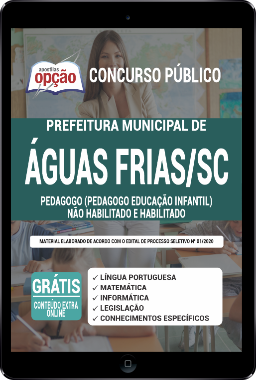 Apostila Prefeitura  Águas Frias SC PDF - Professor (Pedagogo Ed Inf)