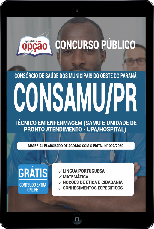 Apostila CONSAMU-PR PDF - Técnico em Enfermagem (Samu e UPA)