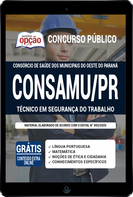 Apostila CONSAMU-PR PDF - Técnico em Segurança do Trabalho