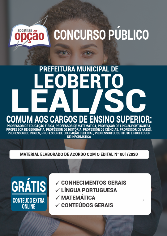 Apostila Prefeitura de Leoberto Leal - SC - Ensino Superior