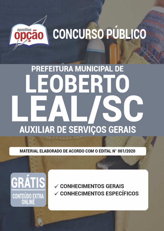 Apostila Prefeitura  Leoberto Leal - SC - Auxiliar de Serviços Gerais