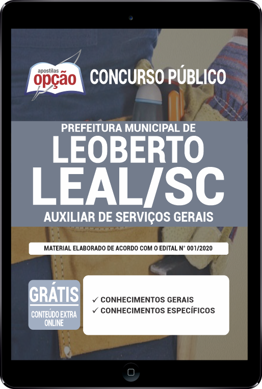 Apostila Prefeitura  Leoberto Leal SC PDF - Auxiliar de Serviços Gerais