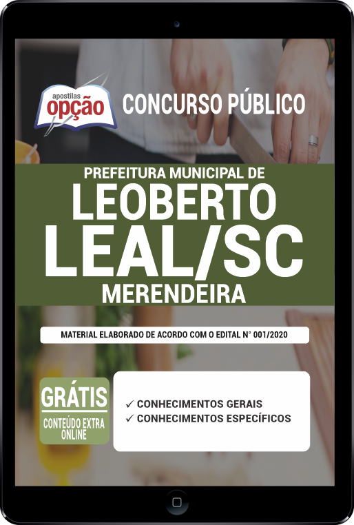 Apostila Prefeitura  Leoberto Leal - SC PDF - Merendeira