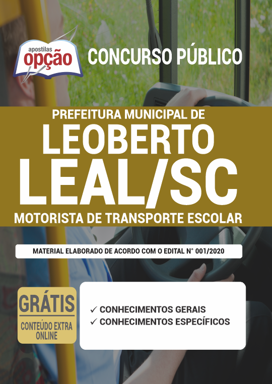 Apostila Prefeitura  Leoberto Leal SC - Motorista de Transporte Escolar