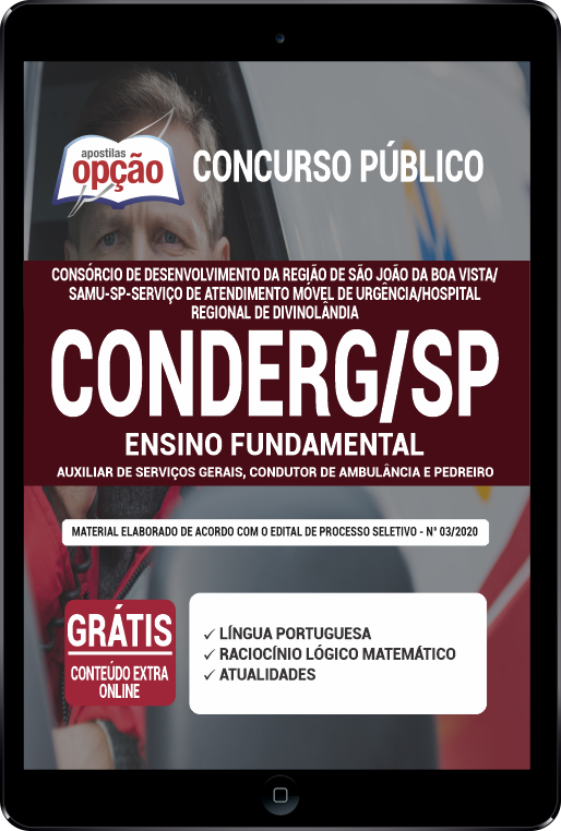 Apostila CONDERG-SP (SAMU-SP) PDF - Ensino Fundamental