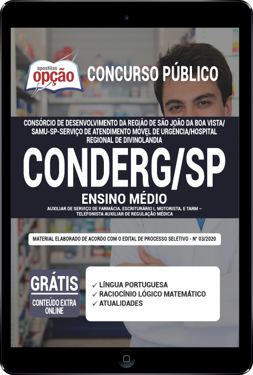 Apostila CONDERG-SP (SAMU-SP) PDF - Ensino Médio