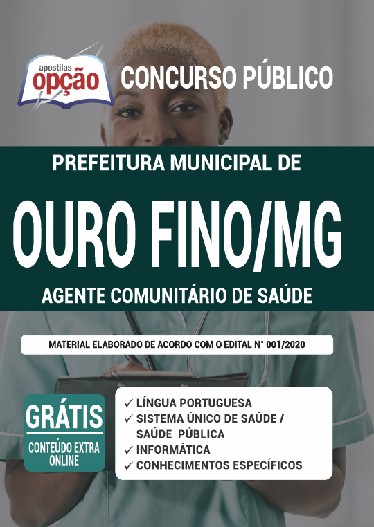 Apostila Prefeitura  de Ouro Fino - MG - Agente Comunitário de Saúde