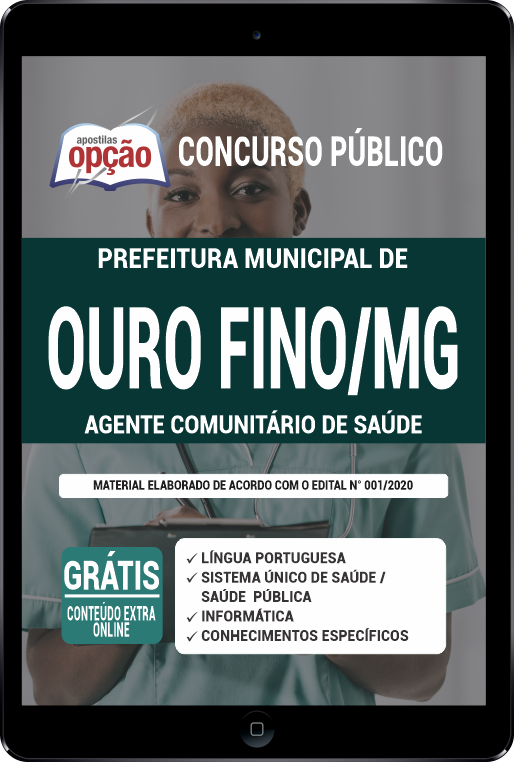 Apostila Prefeitura  de Ouro Fino - MG PDF - Agente Comunitário de Saúde