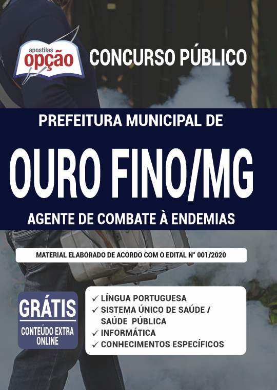 Apostila Prefeitura  de Ouro Fino - MG - Agente de Combate à Endemias