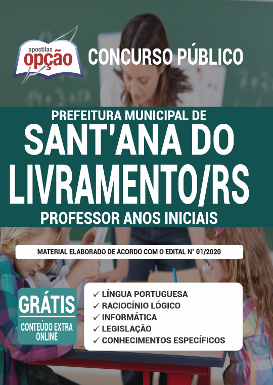 Apostila Prefeitura  Santana do Livramento - RS Professor Anos Iniciais