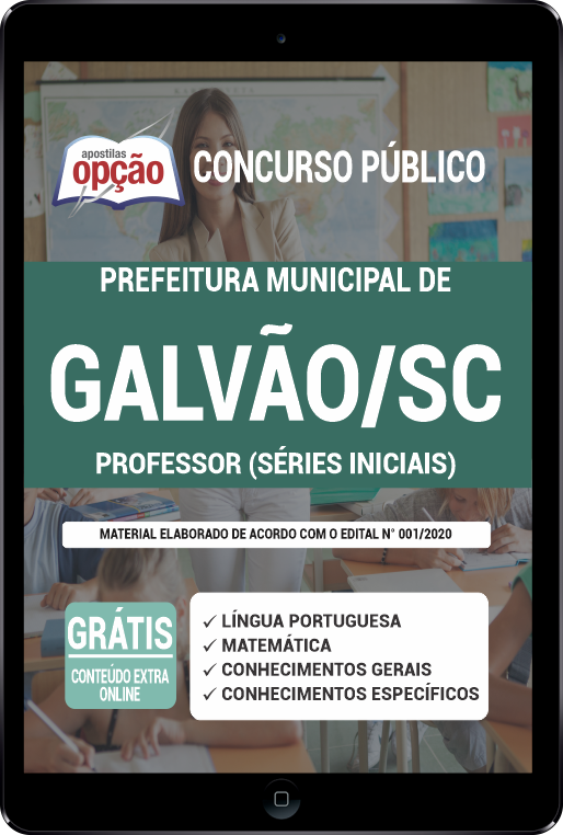 Apostila Prefeitura de Galvão - SC PDF - Professor Séries Iniciais