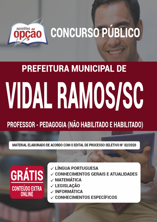 Apostila Prefeitura de Vidal Ramos - SC - Professor - Pedagogia