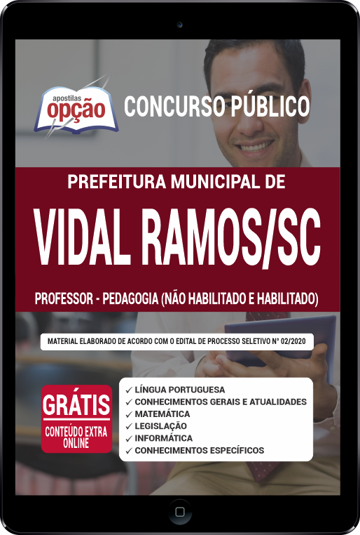 Apostila Prefeitura de Vidal Ramos SC PDF - Professor - Pedagogia