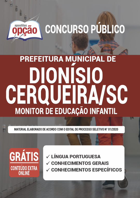 Apostila Prefeitura  Dionísio Cerqueira SC Monitor Educação Infantil