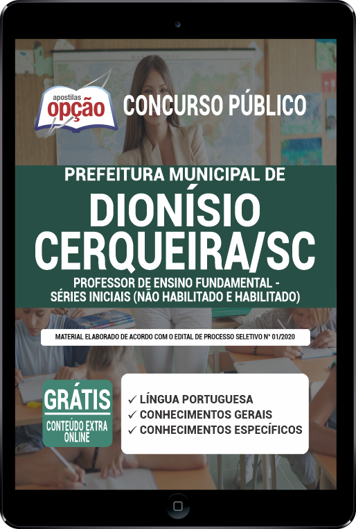 Apostila Prefeitura  Dionísio Cerqueira SC PDF Professor Ensino Fundamental