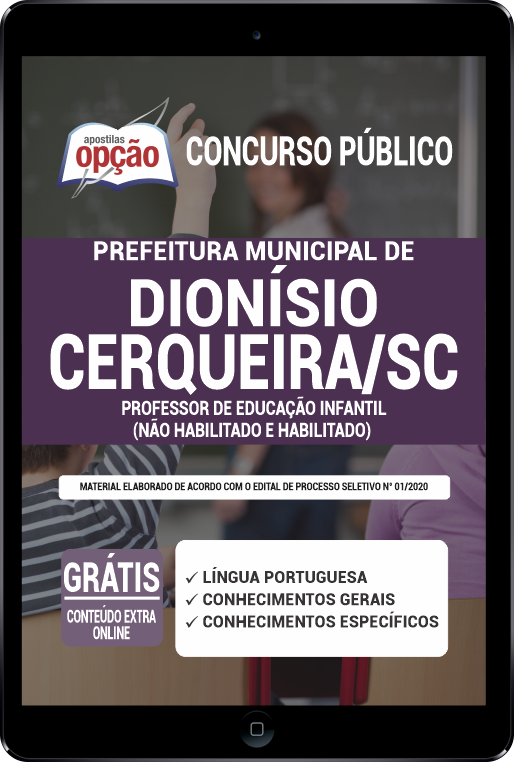 Apostila Prefeitura  Dionísio Cerqueira SC PDF Professor Educação Infantil