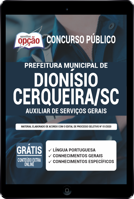 Apostila Prefeitura  Dionísio Cerqueira SC PDF Aux de Serviços Gerais