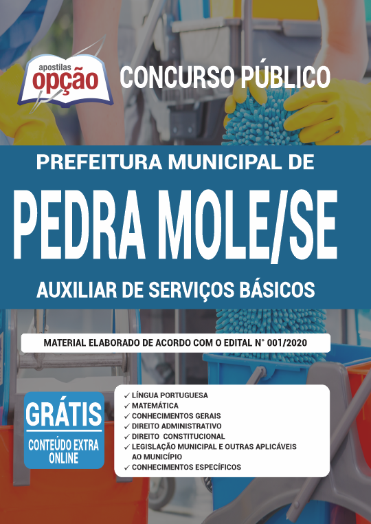 Apostila Prefeitura  de Pedra Mole - SE - Auxiliar de Serviços Básicos