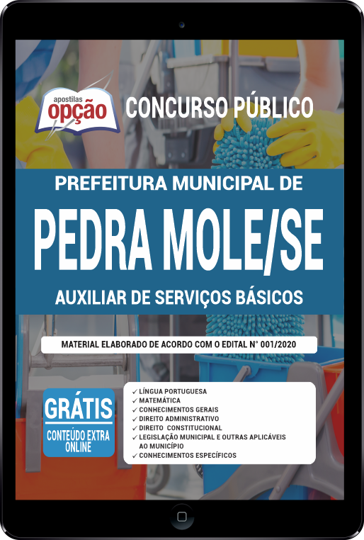 Apostila Prefeitura  de Pedra Mole SE PDF - Auxiliar de Serviços Básicos