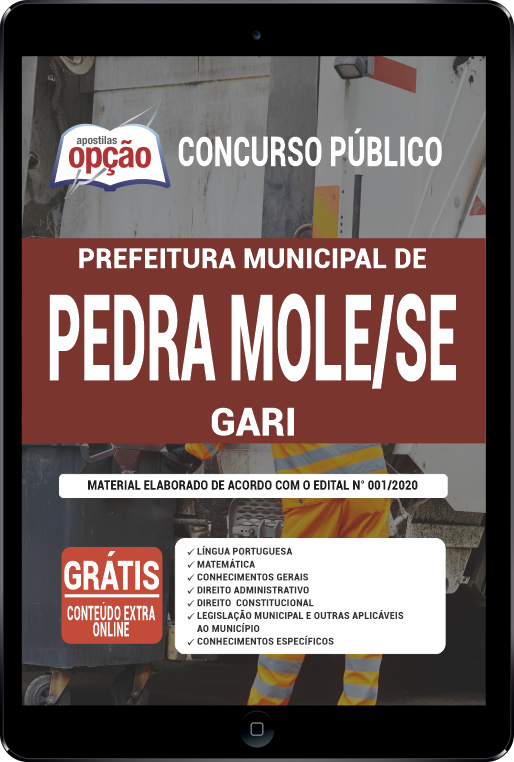 Apostila Prefeitura de Pedra Mole - SE PDF - Gari