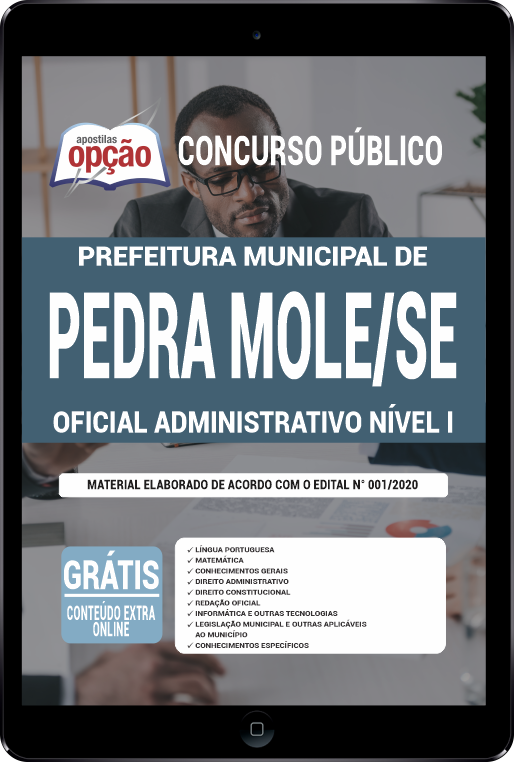 Apostila Prefeitura  de Pedra Mole SE PDF Oficial Administrativo Nível I