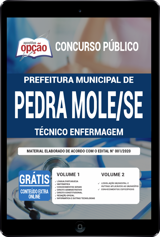 Apostila Prefeitura  de Pedra Mole - SE PDF - Técnico de Enfermagem