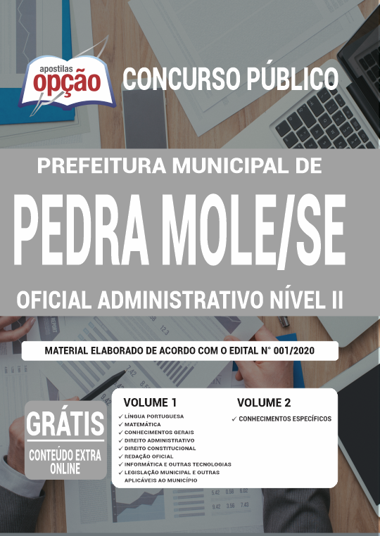 Apostila Prefeitura  de Pedra Mole SE - Oficial Administrativo Nível II