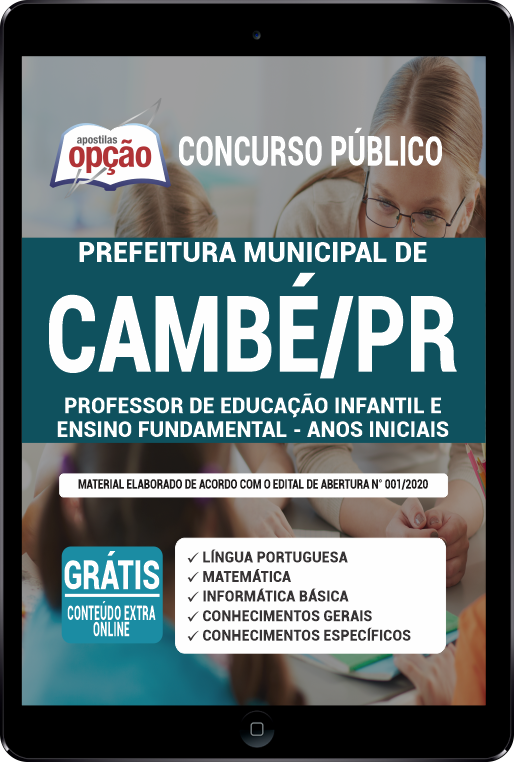 Apostila Prefeitura  Cambé PR PDF Professor Ed Infantil e Fundamental