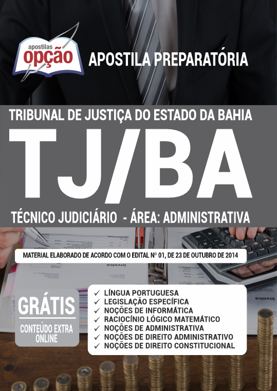 Apostila TJ-BA 2021 - Técnico Judiciário - Área: Administrativa