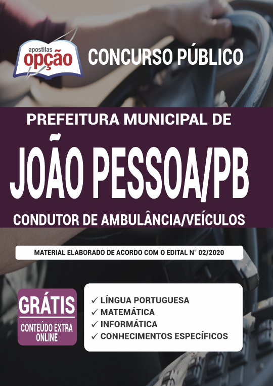 Apostila Prefeitura de João Pessoa PB - Condutor de Ambulância