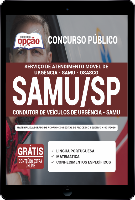 Apostila SAMU Osasco - SP PDF - Condutor de Veículo de Urgência 2021