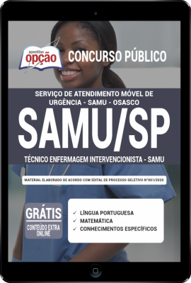 Apostila SAMU Osasco - SP em PDF - Técnico Enfermagem Intervencionista - SAMU