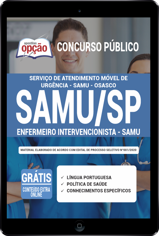 Apostila SAMU Osasco SP PDF - Enfermeiro Intervencionista - SAMU 2021