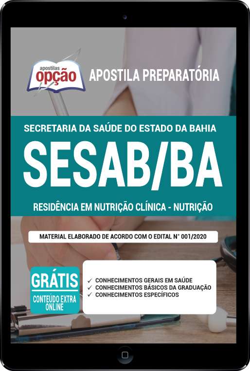 Apostila SESAB-BA PDF - Residência em Nutrição Clínica-Nutrição 2021