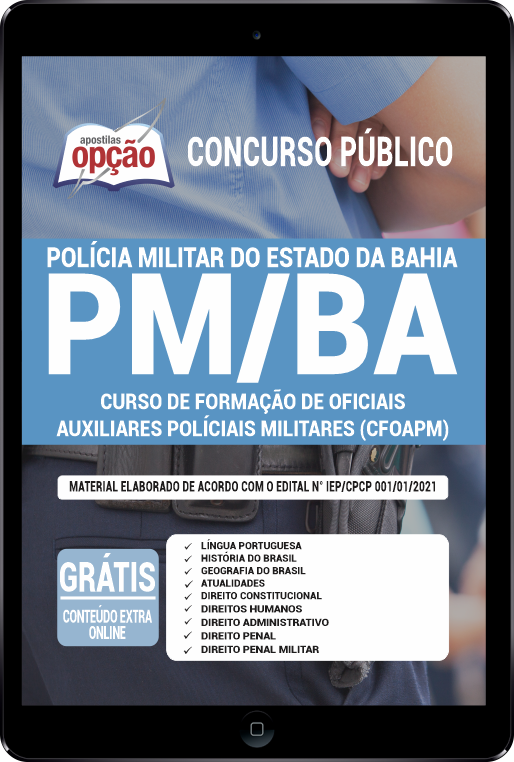 Apostila PM-BA PDF Curso Formação de Oficiais Auxiliares (CFOAPM) 2021