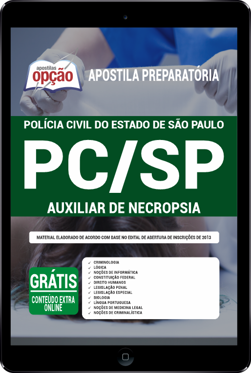 Apostila PC-SP em PDF - Auxiliar de Necropsia 2021