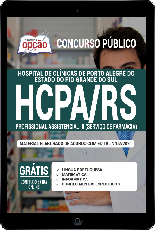 Apostila HCPA-RS em PDF - Profissional Assis III (Farmácia) 2021