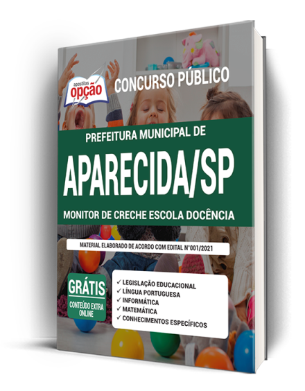 Apostila Prefeitura de Aparecida - SP 2021 - Monitor de Creche