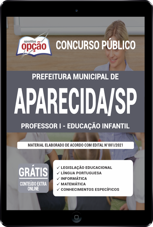 Apostila Prefeitura  Aparecida-SP em PDF Prof I Educ Infantil 2021