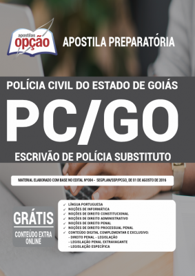 Apostila PC-GO - Escrivão de Polícia Substituto