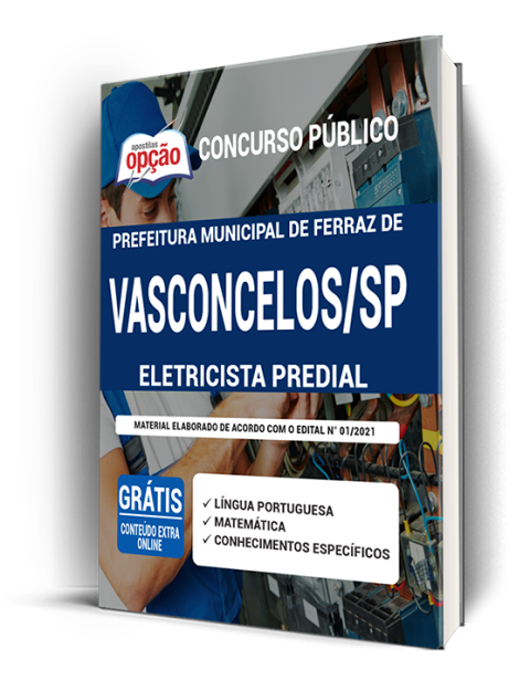 Apostila Prefeitura  Ferraz de Vasconcelos - SP 2021 - Eletricista Predial